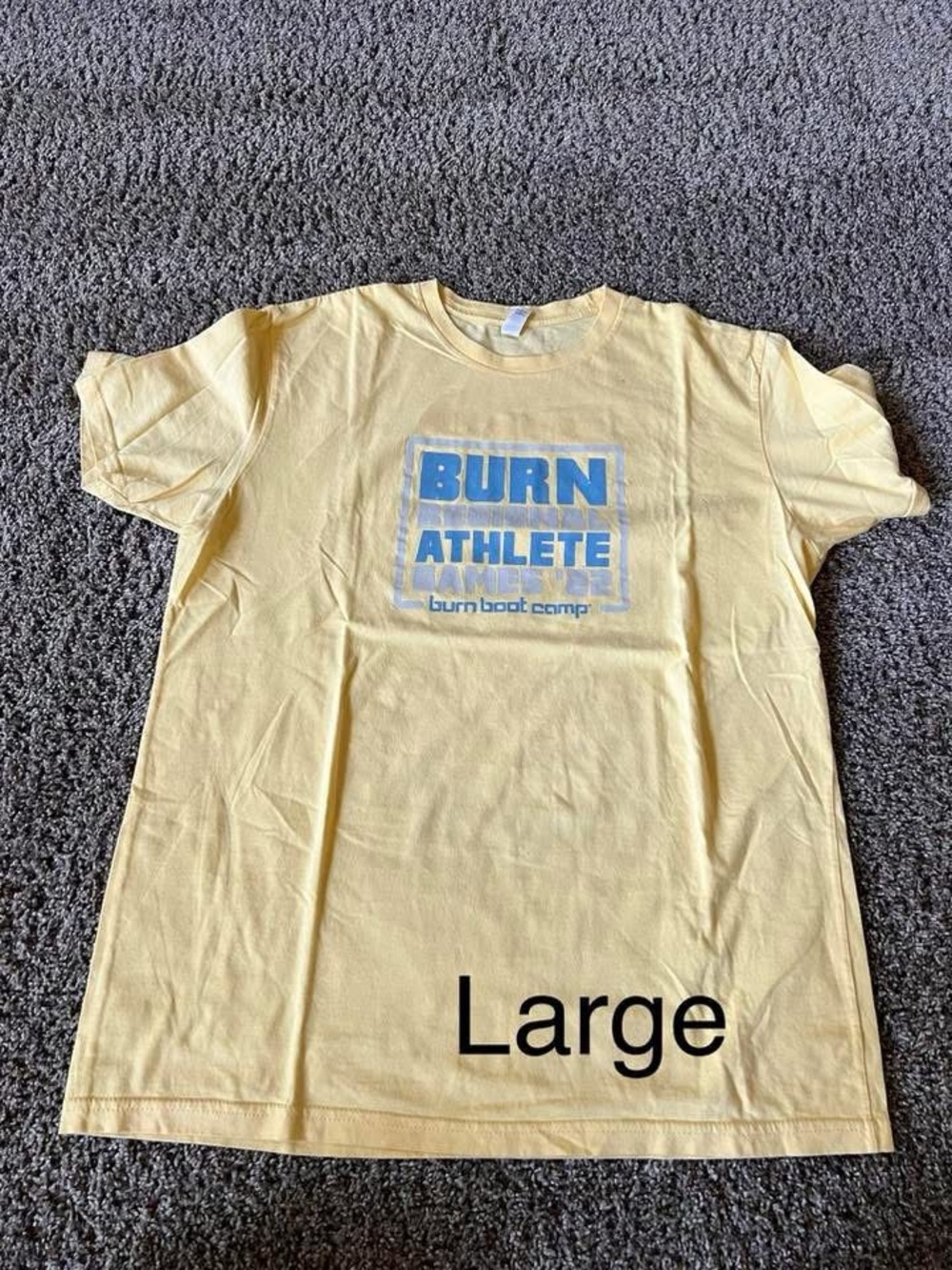 Burn Boot Camp Yellow Graphic Tee - Large